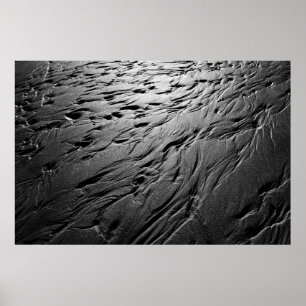 Sandmuster auf einem Strandposter Poster