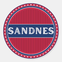 Sandnes City Pride Emblem – Norwegian Identity Runder Aufkleber