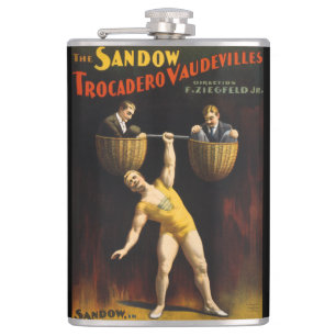 Sandow Eugen Sandow Vaudeville Weightlifter Flachmann