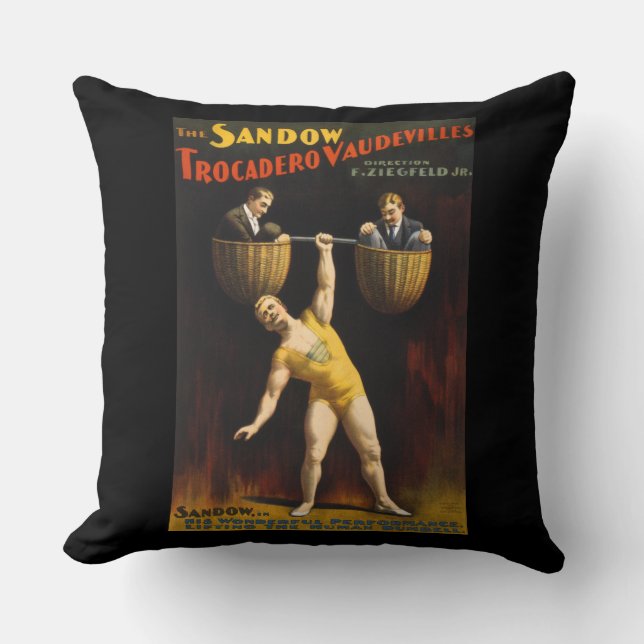 Sandow Eugen Sandow Vaudeville Weightlifter Kissen (Vorderseite)