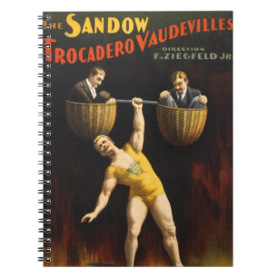 Sandow Eugen Sandow Vaudeville Weightlifter Notizblock