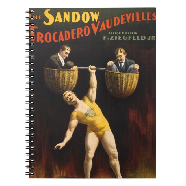 Sandow Eugen Sandow Vaudeville Weightlifter Notizblock (Vorderseite)