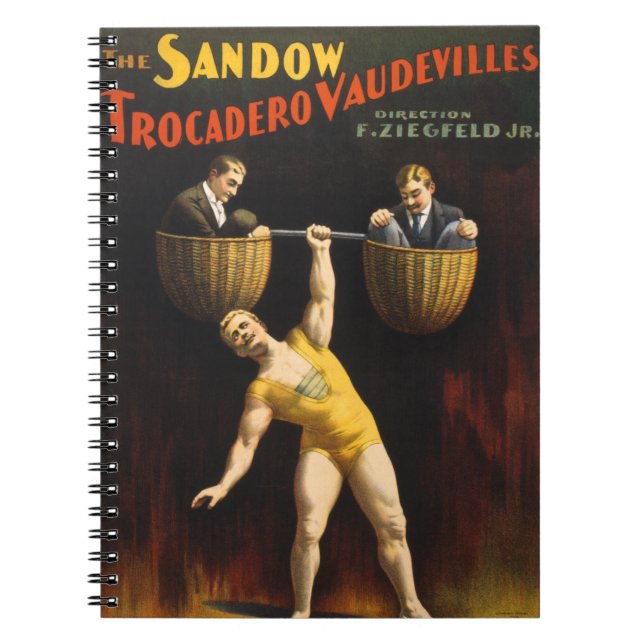 Sandow Eugen Sandow Vaudeville Weightlifter Notizblock (Vorderseite)
