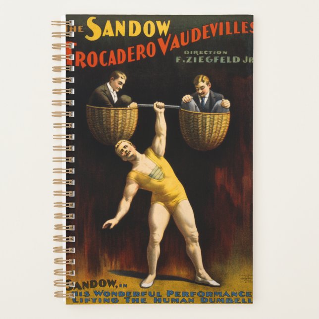 Sandow Eugen Sandow Vaudeville Weightlifter Planer (Vorderseite)