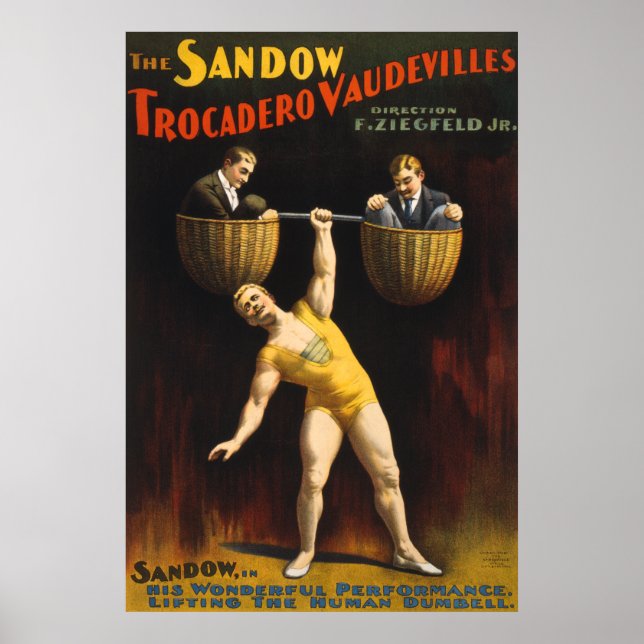 Sandow Eugen Sandow Vaudeville Weightlifter Poster (Vorne)