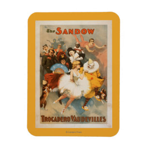 Sandow Trocadero Vaudevilles Karneval Thema Magnet
