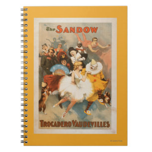 Sandow Trocadero Vaudevilles Karneval Thema Notizblock