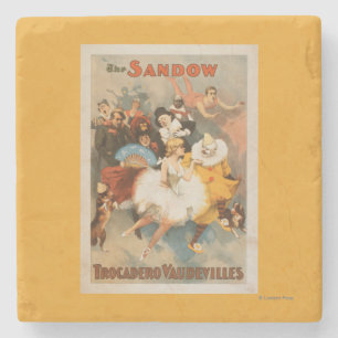 Sandow Trocadero Vaudevilles Karneval Thema Steinuntersetzer