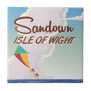 Sandown, Insel Wight Vintage-Reiseposter Fliese