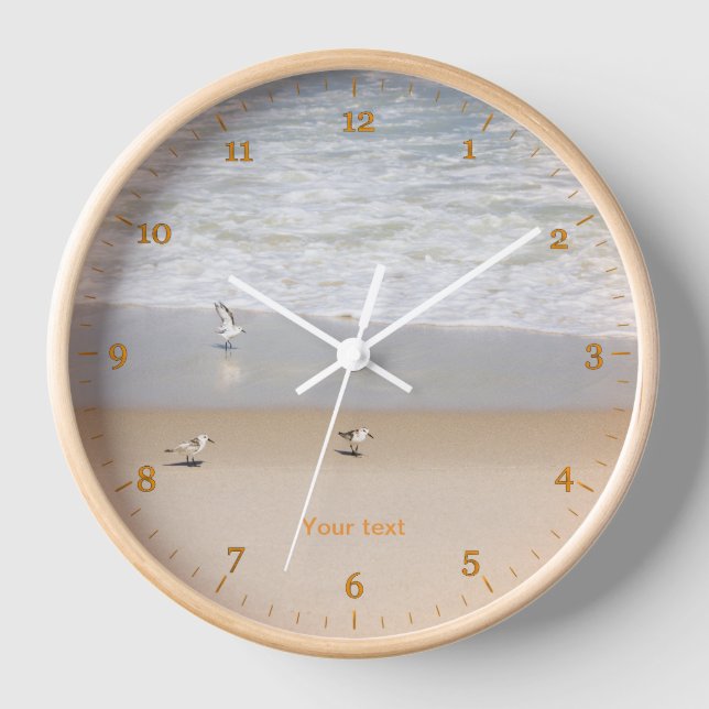 Sandpferde im sonnigen tropischen Strand Uhr (Vorderseite)