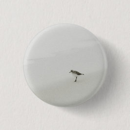 Sandpiper am Strand Button