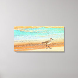 Sandpiper am Strand Leinwanddruck