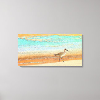 Sandpiper am Strand Leinwanddruck
