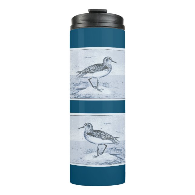 Sandpiper Bird Tropical Ocean Summer Custom Thermosbecher (Vorderseite)