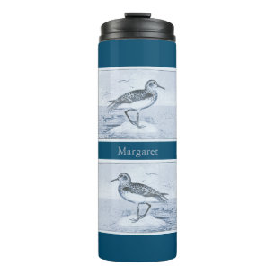 Sandpiper Birds Tropical Ocean Name Option Thermosbecher