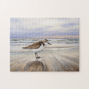 Sandpiper in Beach Bird Art Puzzle