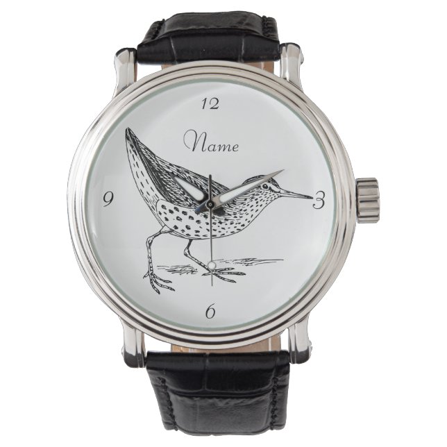 Sandpiper Shorebird Thunder_Cove Armbanduhr (Vorderseite)