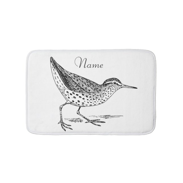 Sandpiper Shorebird Thunder_Cove Badematte (Vorderseite)