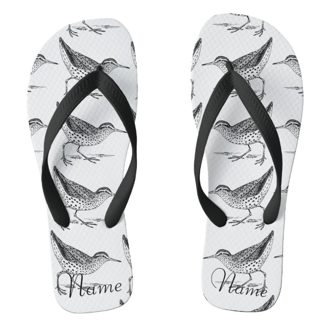 Sandpiper Shorebird Thunder_Cove Flip Flops (Fußbett)