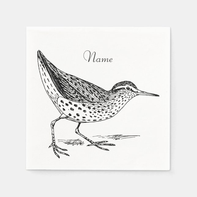 Sandpiper Shorebird Thunder_Cove Serviette (Vorderseite)