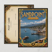 Sandpoint Idaho Vintage Art Deco Golden Age