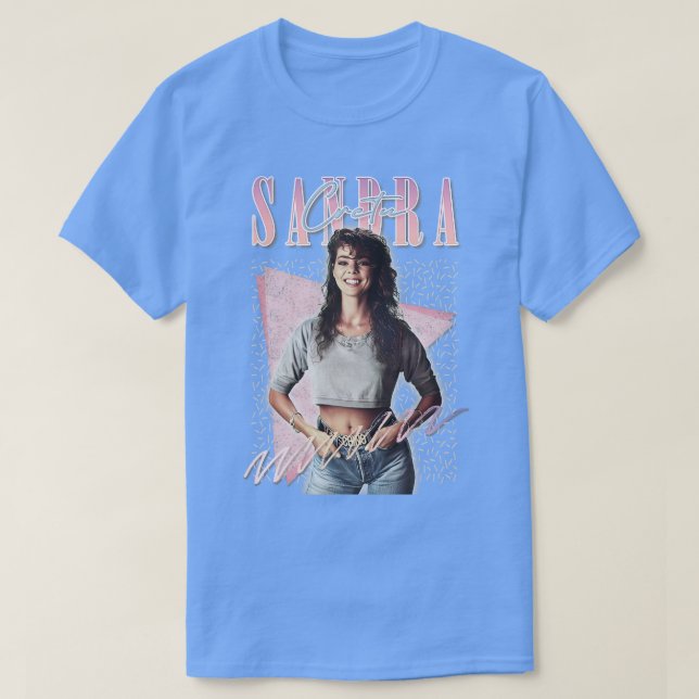 Sandra Cretu 80er Retro Fan Art Design 1 T-Shirt (Design vorne)