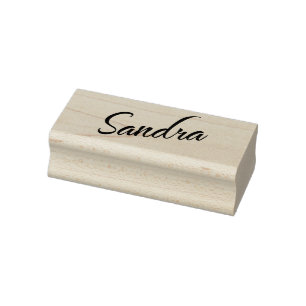 Sandra Name kursive dekorative Skript-Schriftart Gummistempel