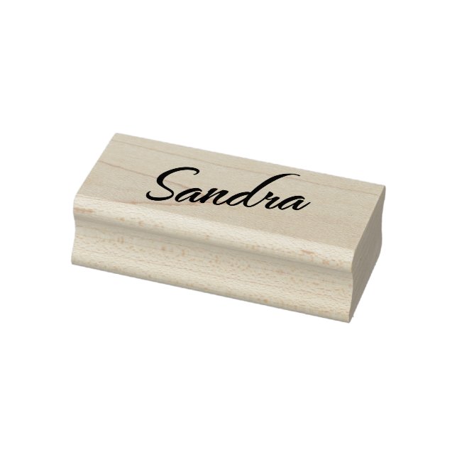 Sandra Name kursive dekorative Skript-Schriftart Gummistempel (Stempel)