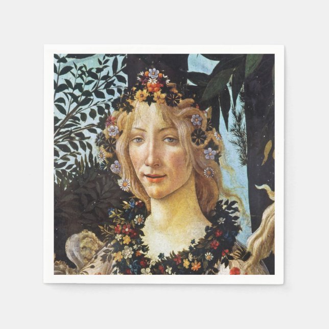 Sandro Botticell - Frühling - Büste der Flora Serviette (Vorderseite)
