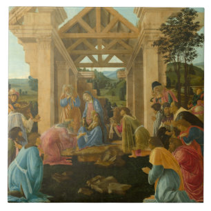 Sandro Botticelli - Die Bewunderung der Magi Fliese