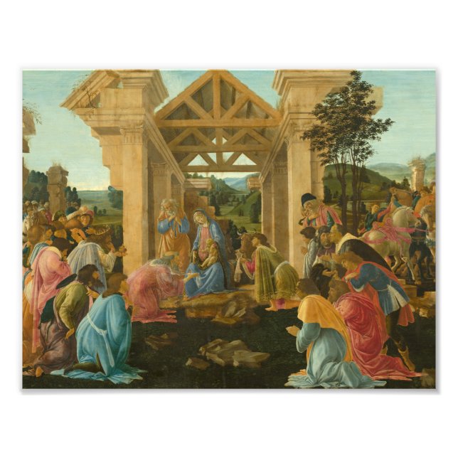 Sandro Botticelli - Die Bewunderung der Magi Fotodruck (Vorne)