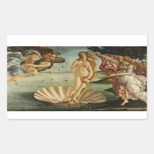 Sandro Botticelli - Die Geburt der Venus Rechteckiger Aufkleber