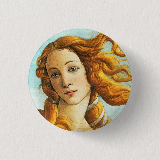 Sandro Botticelli Die Geburt des Venus-Gesichtsdet Button (Vorderseite)