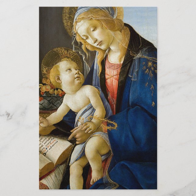Sandro Botticelli - die Jungfrau und das Kind Briefpapier (Vorderseite)