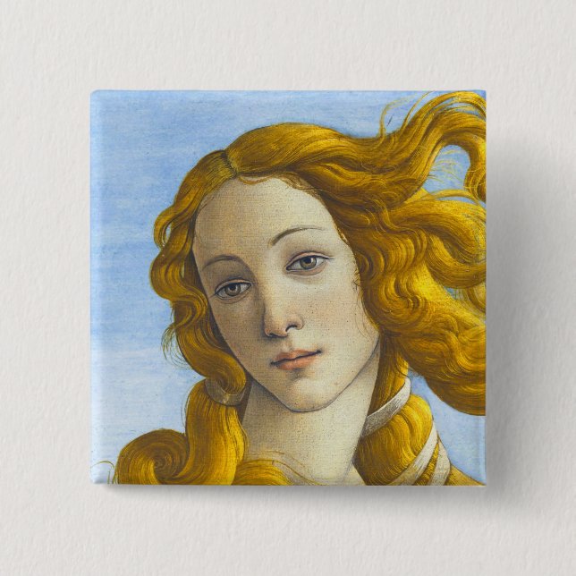 Sandro Botticelli - Geburt der Venus Detail Button (Vorderseite)