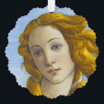 Sandro Botticelli - Geburt der Venus-Details Ornament Karte<br><div class="desc">Geburt des Venus Detail - Sandro Botticelli ,  Tempera auf Leinwand,  1485</div>