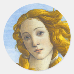 Sandro Botticelli - Geburt der Venus-Details Runder Aufkleber
