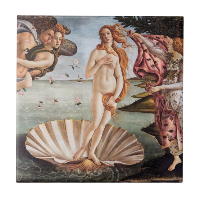 Sandro Botticelli - Geburt der Venus Fliese (Vorderseite)