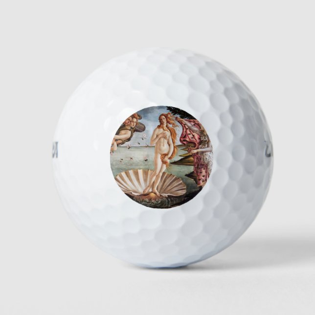 Sandro Botticelli - Geburt der Venus Golfball (Vorderseite)