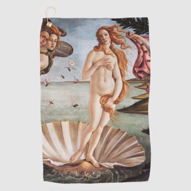 Sandro Botticelli - Geburt der Venus Golfhandtuch (Vorderseite)
