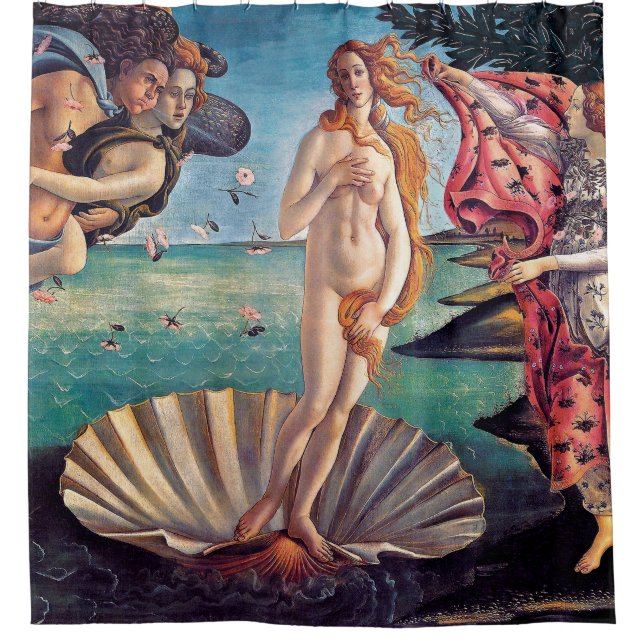 Sandro Botticelli - Geburt der Venus - Kunst der K Duschvorhang (Vorderseite)