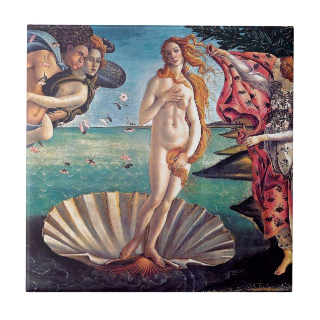 Sandro Botticelli - Geburt der Venus - Kunst der K Fliese (Vorderseite)