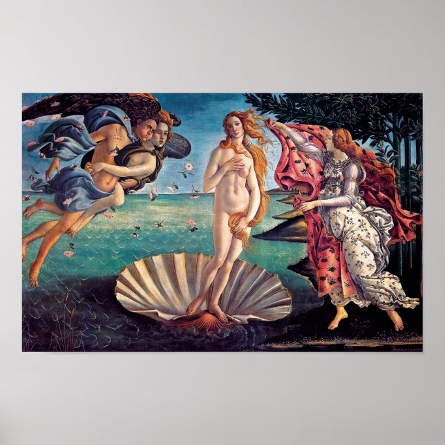 Sandro Botticelli - Geburt der Venus - Kunst der K Poster (Vorne)