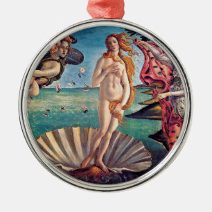 Sandro Botticelli - Geburt der Venus - Kunst der K Silbernes Ornament