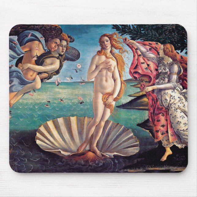 Sandro Botticelli - Geburt der Venus - Kunstwerk Mousepad (Vorne)
