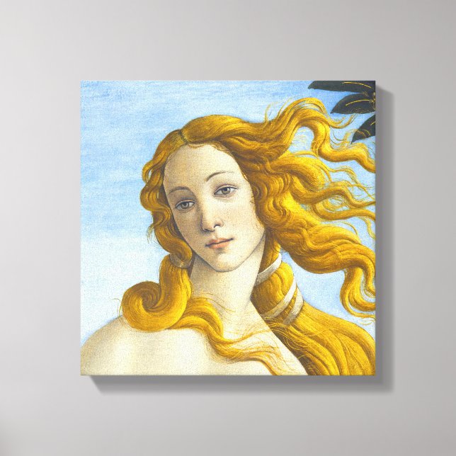 Sandro Botticelli - Geburt der Venus Nah-up Leinwanddruck (Vorderseite)