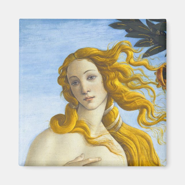 Sandro Botticelli - Geburt der Venus Nah-up Magnet (Vorne)