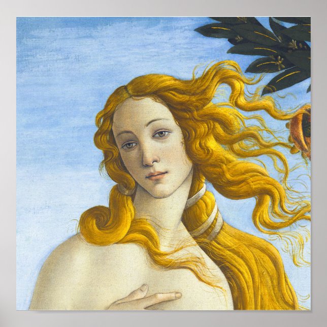 Sandro Botticelli - Geburt der Venus Nah-up Poster (Vorne)