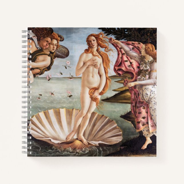 Sandro Botticelli - Geburt der Venus Notizbuch (Vorderseite)
