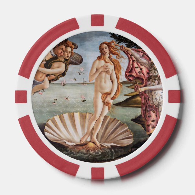 Sandro Botticelli - Geburt der Venus Pokerchips (Vorderseite)